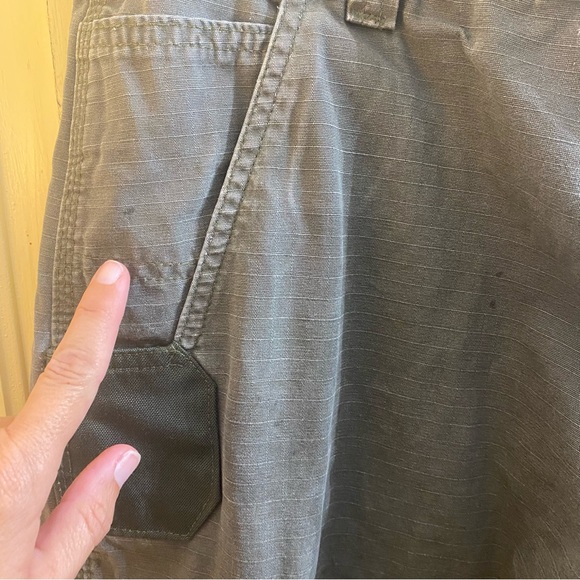 Carhartt Mens Green Cargo Pants Work Jeans Relaxed Fit Heavyweight Size 34 - Picture 13 of 14